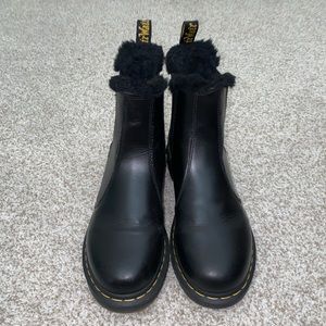 Furry Dr. Martens Chelsea Boot